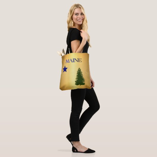 Maine-vlag (1901) tote bag (Op model)