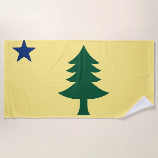 Maine-vlag van 1901 strandlaken (Voorkant)
