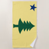 Maine-vlag van 1901 strandlaken (Voorkant)