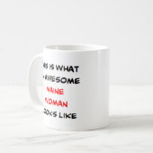 Maine-vrouw, geweldig koffiemok (Voorkant links)