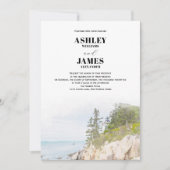 Maine Vuurtoren Acadia National Park bruiloft Kaart (Voorkant)