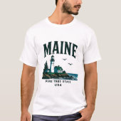 Maine Vuurtoren Avontuur T-shirt (Voorkant)