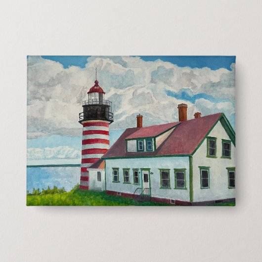 Maine Vuurtoren Button (Voorkant)