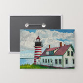 Maine Vuurtoren Button (Voorkant / Achterkant)