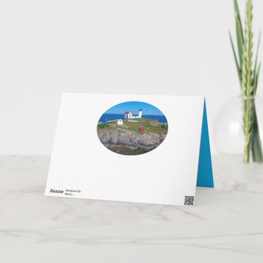 Maine Vuurtoren Dank u Feestdagen Kaart (Achterkant)