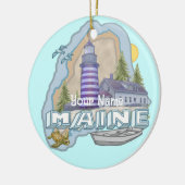 Maine Vuurtoren Keramisch Ornament (Links)
