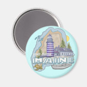 Maine vuurtoren magneet (Voorkant / Achterkant)
