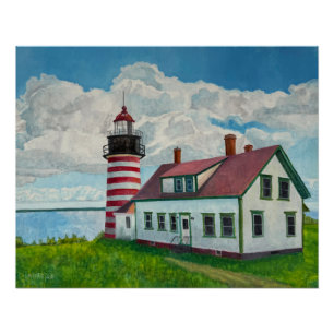 Maine Vuurtoren Perfect Poster