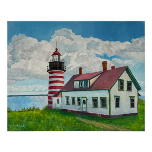 Maine Vuurtoren Perfect Poster (Voorkant)