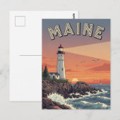 Maine vuurtoren reizen Briefkaart (Voorkant / Achterkant)
