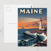 Maine Vuurtoren Reizen Briefkaart (Voorkant / Achterkant)