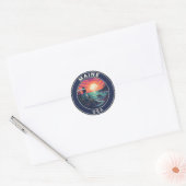 Maine Vuurtoren Reizen Ronde Sticker (Envelop)
