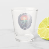 Maine Vuurtoren Reizen Shot Glas (Achterkant)