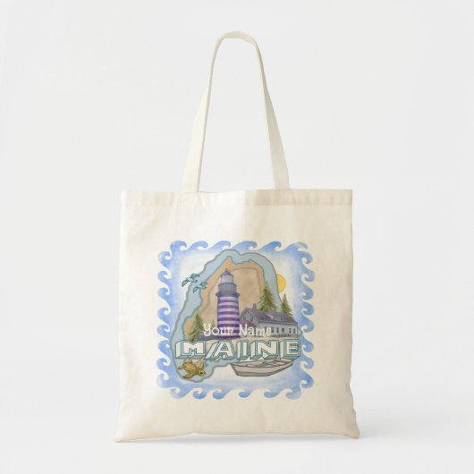 Maine Vuurtoren  Tote Bag (Voorkant)