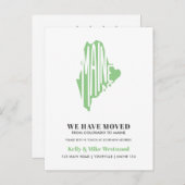 MAINE We hebben het nieuwe adres verplaatst Nieuw Briefkaart (Voorkant / Achterkant)