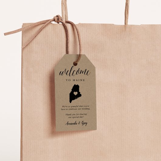 Maine Wedding Welkom Cadeaulabel