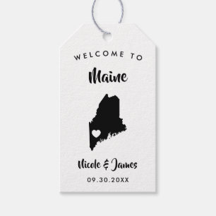 Maine Wedding Welkomsttas Labels voor hotelgasten Cadeaulabel