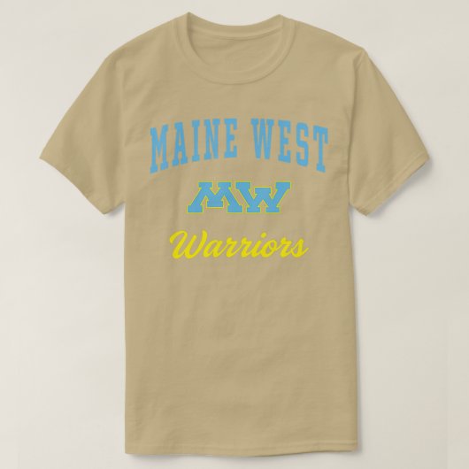 Maine West High School Warriors T-shirt (Design voorkant)