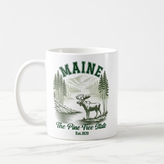 Maine Wilderness Scenic Forest Design Koffiemok (Links)