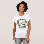Maine Wilderness Scenic Forest Design T-shirt (Voorkant volledig)