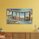 Maine (Winter)Grote letterscènes Canvas Afdruk (Insitu (Woonkamer))