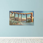 Maine (Winter)Grote letterscènes Canvas Afdruk (Insitu (Houten vloer))