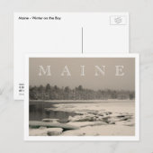MAINE - Winter op de baai Briefkaart (Voorkant / Achterkant)