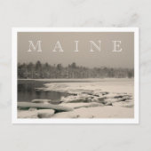 MAINE - Winter op de baai Briefkaart (Voorkant)