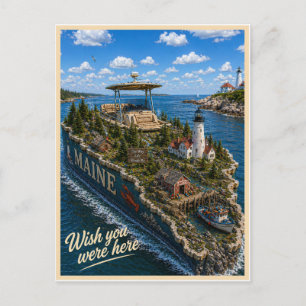Maine   Wish You Were Here   State Serie Briefkaart