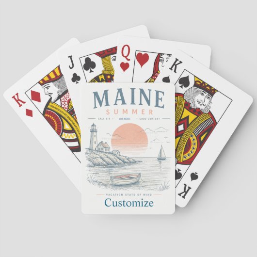 Maine Zomerpret Thunder_Cove Pokerkaarten (Achterkant)