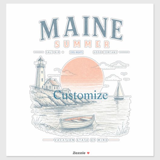 Maine Zomerpret Thunder_Cove Sticker (Vel)