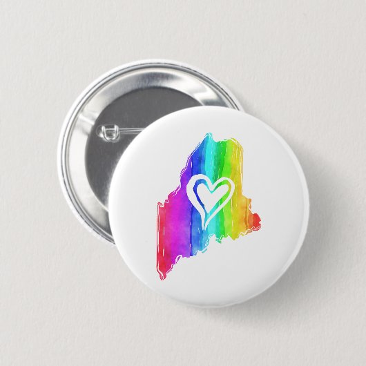 Mainebow <3 ronde button 5,7 cm (Voorkant /achterkant)