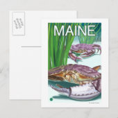MaineCrab en Fisherman Briefkaart (Voorkant / Achterkant)