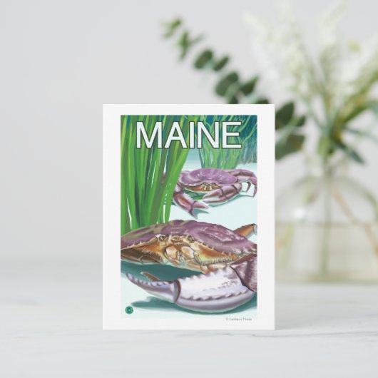 MaineCrab en Fisherman Briefkaart (Staand voorkant)
