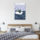 MaineCrab Vist Boat Scene Canvas Afdruk (Insitu (Slaapkamer))