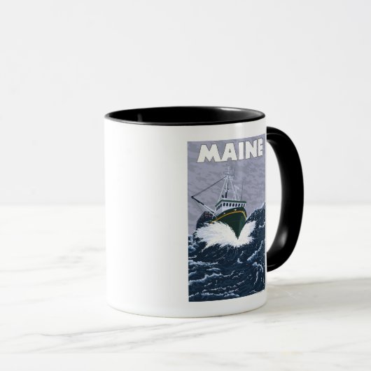 MaineCrab Vist Boat Scene Mok (Voorkant rechts)