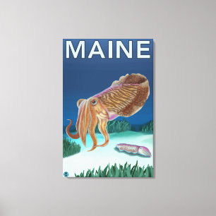 MaineCuttlefish Scene Canvas Afdruk