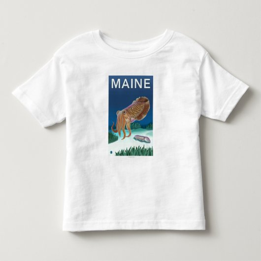 MaineCuttlefish Scene Kinder Shirts (Voorkant)