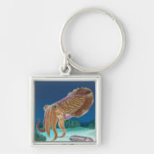 MaineCuttlefish Scene Sleutelhanger (Voorkant)