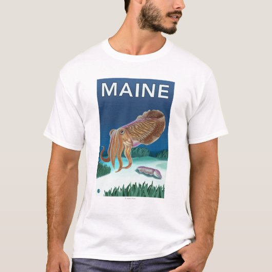 MaineCuttlefish Scene T-shirt (Voorkant)