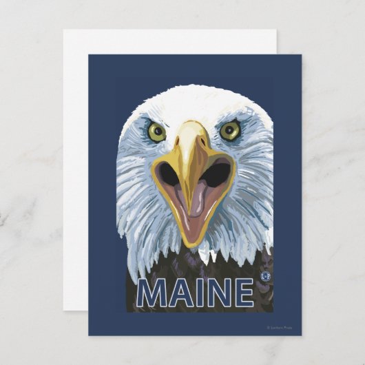 MaineEagle Up Close Briefkaart (Voorkant / Achterkant)