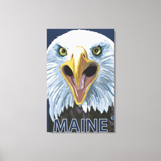 MaineEagle Up Close Canvas Afdruk (Voorkant)
