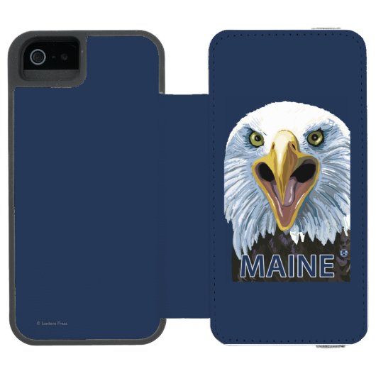 MaineEagle Up Close Incipio iPhone Portemonnee Hoesje (Agenda Open)