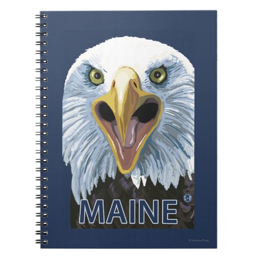 MaineEagle van dichtbij Notitieboek (Voorkant)