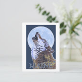 MaineHowling Wolf Briefkaart (Staand voorkant)
