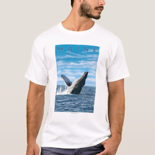 MaineHumpback Whale Scene T-shirt