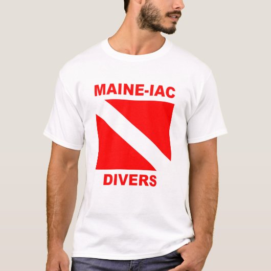 Maineiac Divers Dive Flag Logo Classic T-shirt (Voorkant)