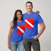 Maineiac Divers Dive Flag Logo Donker T-shirt (Unisex)