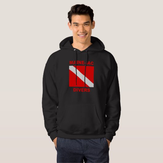 Maineiac Divers Dive Flag Logo Sweatshirt (Voorkant volledig)