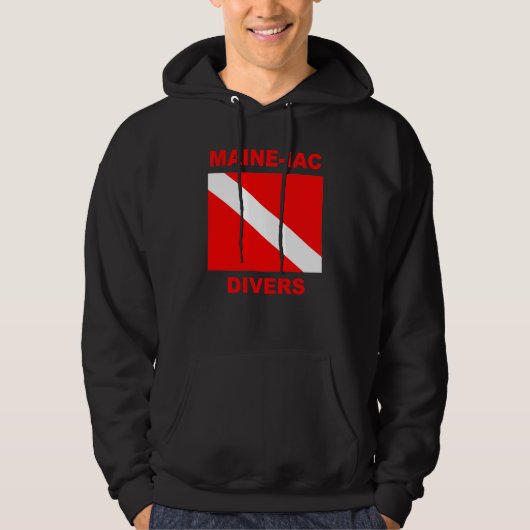 Maineiac Divers Dive Flag Logo Sweatshirt (Voorkant)
